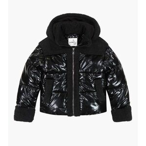 Kids Black Puffer Jacket